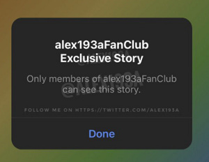Instagram fan club Stories