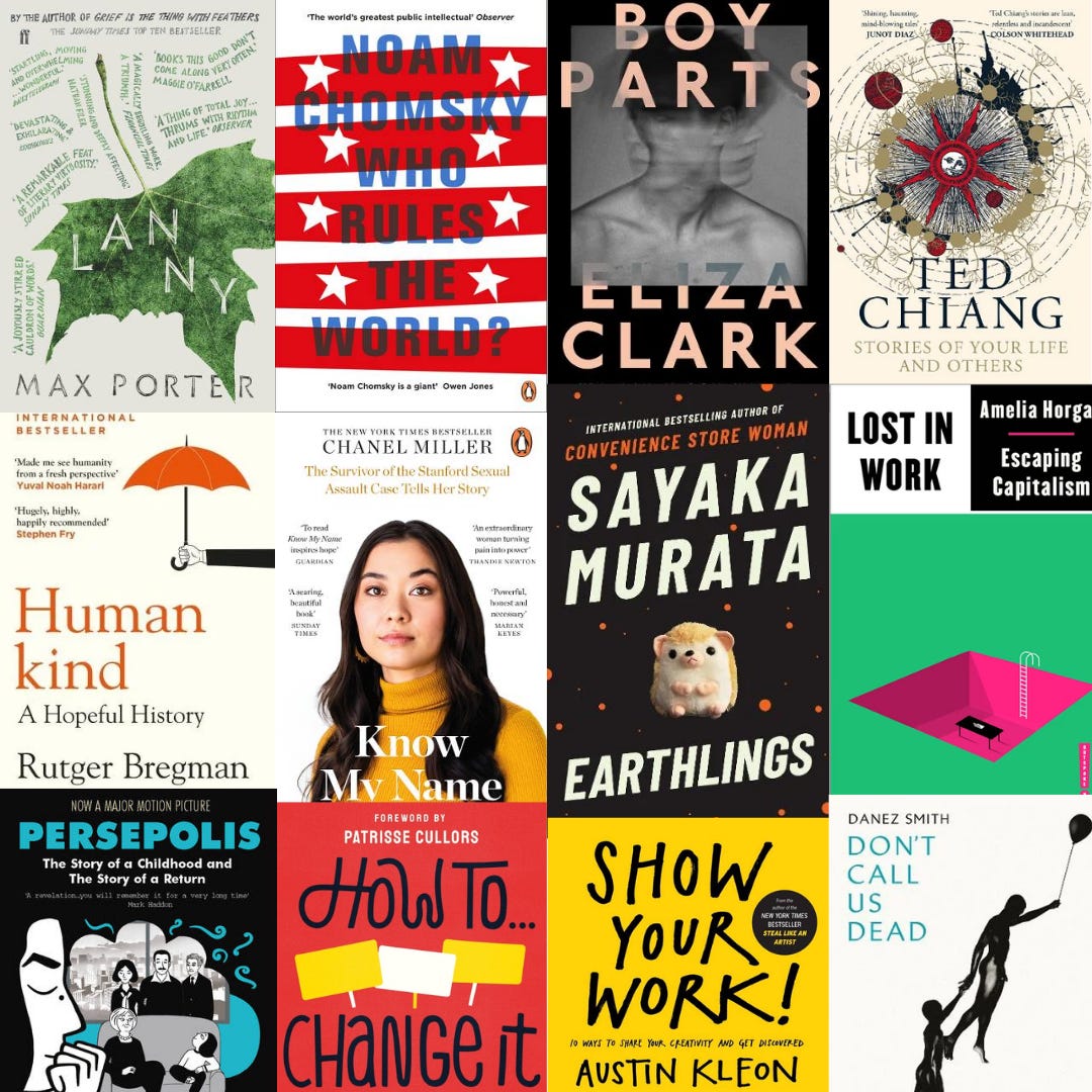 A collage of 12 book covers representing a selection of my favourite books I read this year.