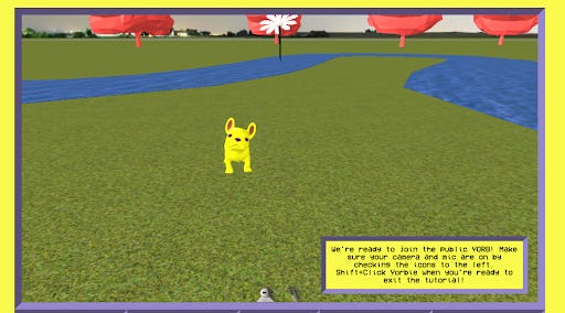Yorbie the dog, a virtual assistant in YORB