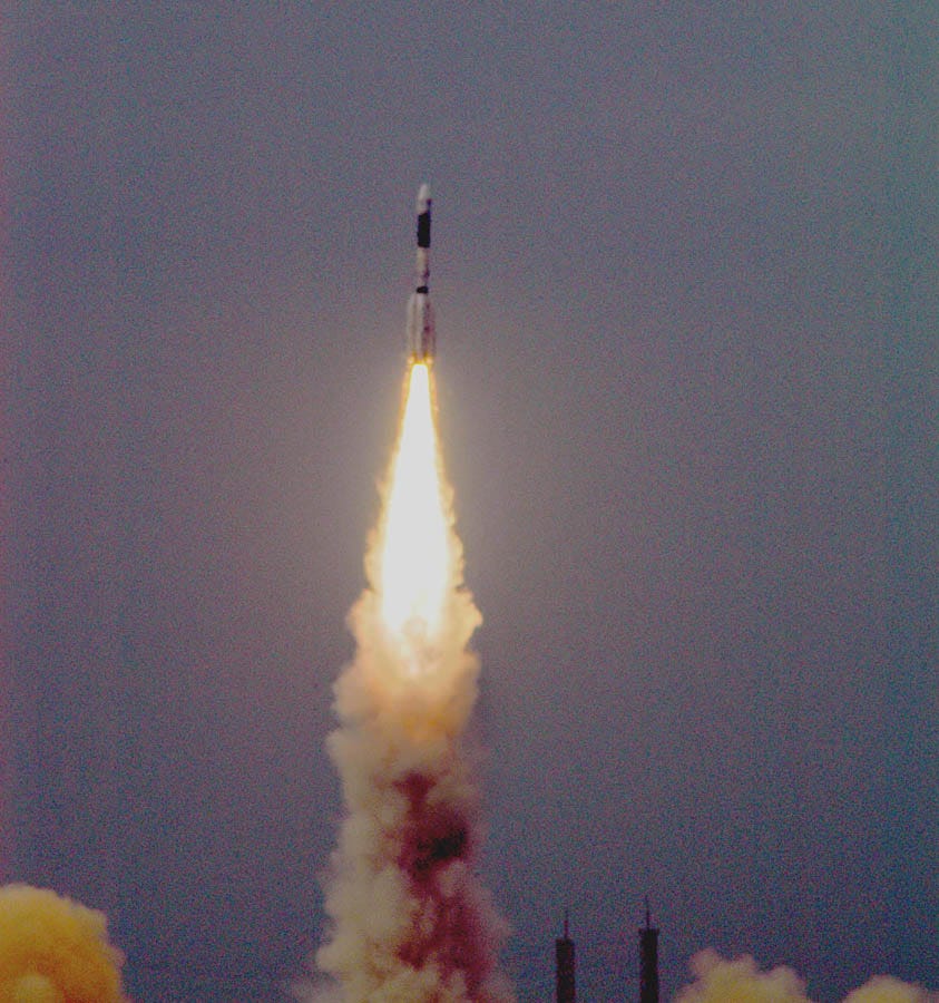 GSLV-F01 liftoff with EDUSAT onboard