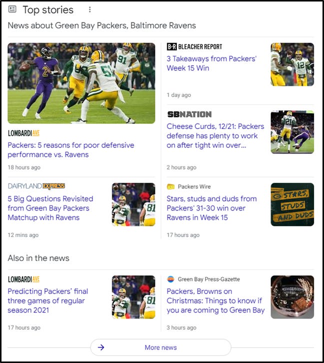 Expanded Top Stories on desktop results