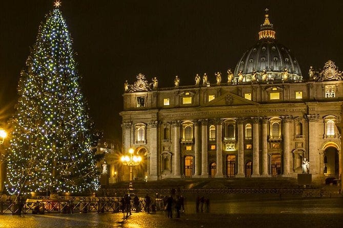 Christmas Eve Dinner and Mass at St Peter's Basilica