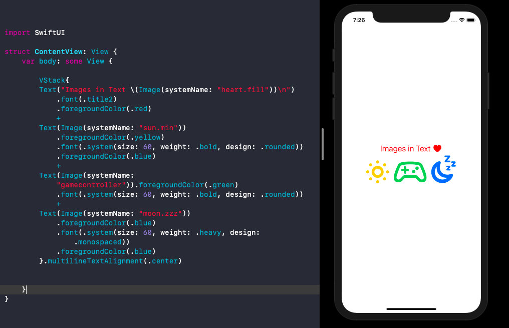 SwiftUI Text With Image Interpolation