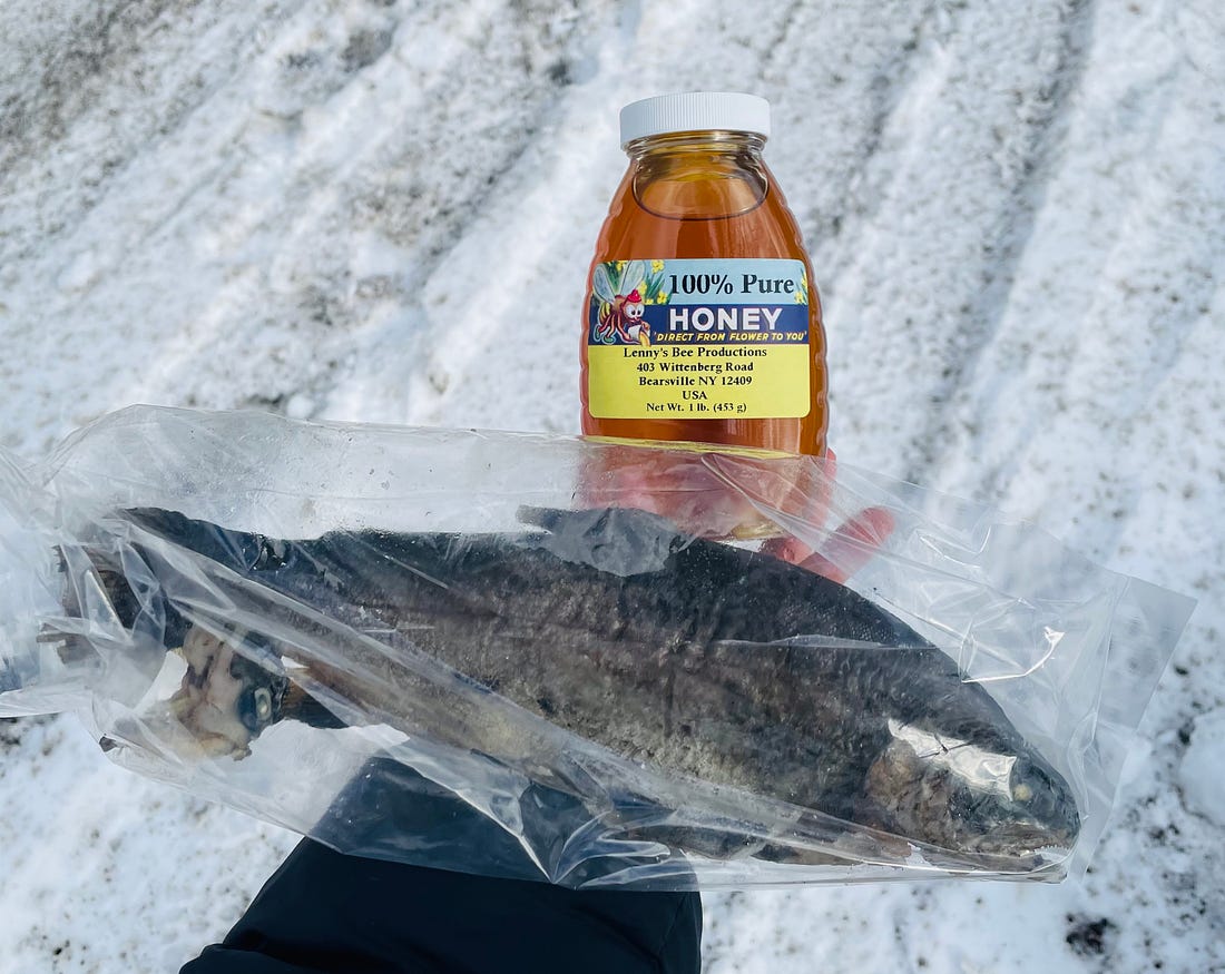 Lenny Bee's honey and trout
