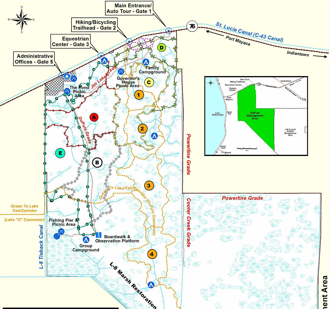 Map of the DuPuis wild area