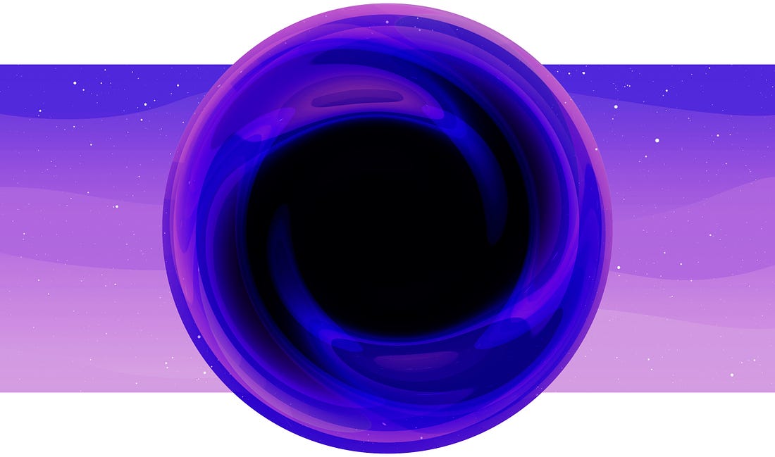 An illustration of an extra-large black hole.