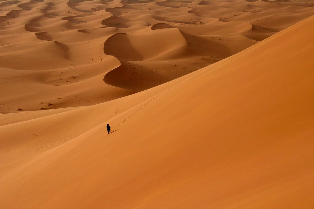 Morocco. Alone in the sahara desert. | Erg Chebbi, Sahara, M… | Flickr