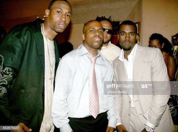 Kanye wearing what looks like a Chanel J12 chronograph at his 28th birthday party