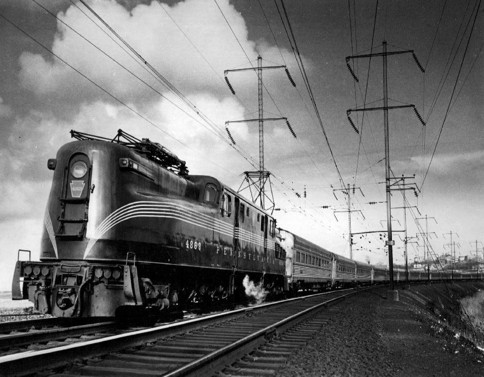 Pennsylvania Railroad GG1 #4868 pulls The Congressional