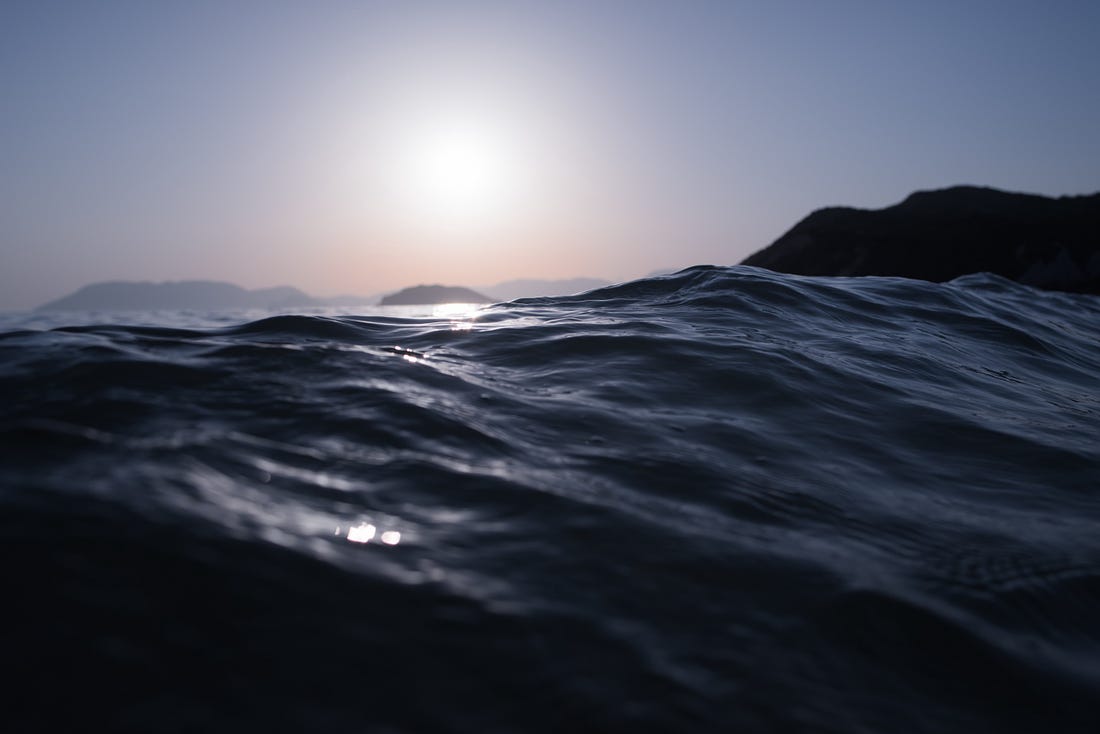 image of the ocean for article by Larry G. Maguire