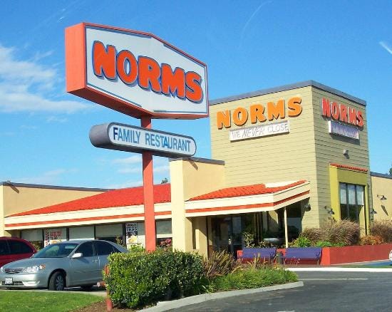 Norms Diner - Picture of NORMS Restaurant, Huntington Beach ...