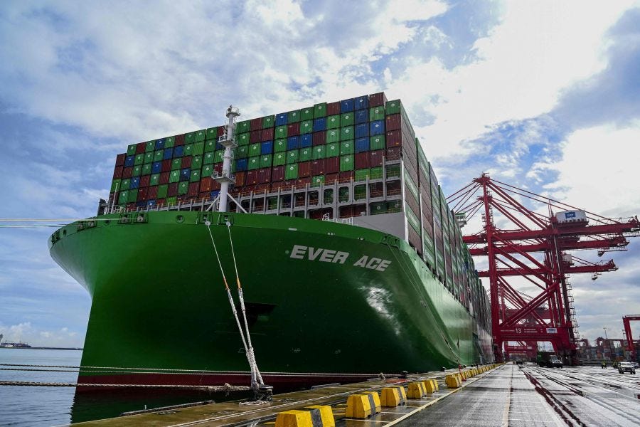 Port of Tanjung Pelepas (PTP) became the first port in Southeast Asia to welcome Evergreen Marine Corporation’s latest, and the world’s largest, container ship Ever Ace as part of the vessel’s maiden voyage in the region. - AFP pic
