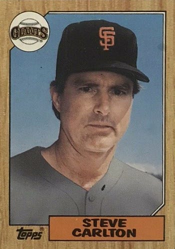 The Saddest Baseball Card of All-Time (?) — The 1987 Topps Steve Carlton  that foretold the end – Wax Pack Gods