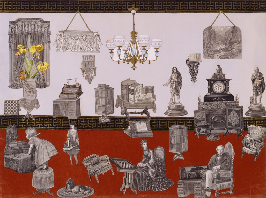 Smithsonian — Victorian Parlor Collage, c. 1880 from Smithsonian...