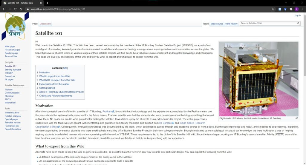 Satellite 101 Wiki Screenshot