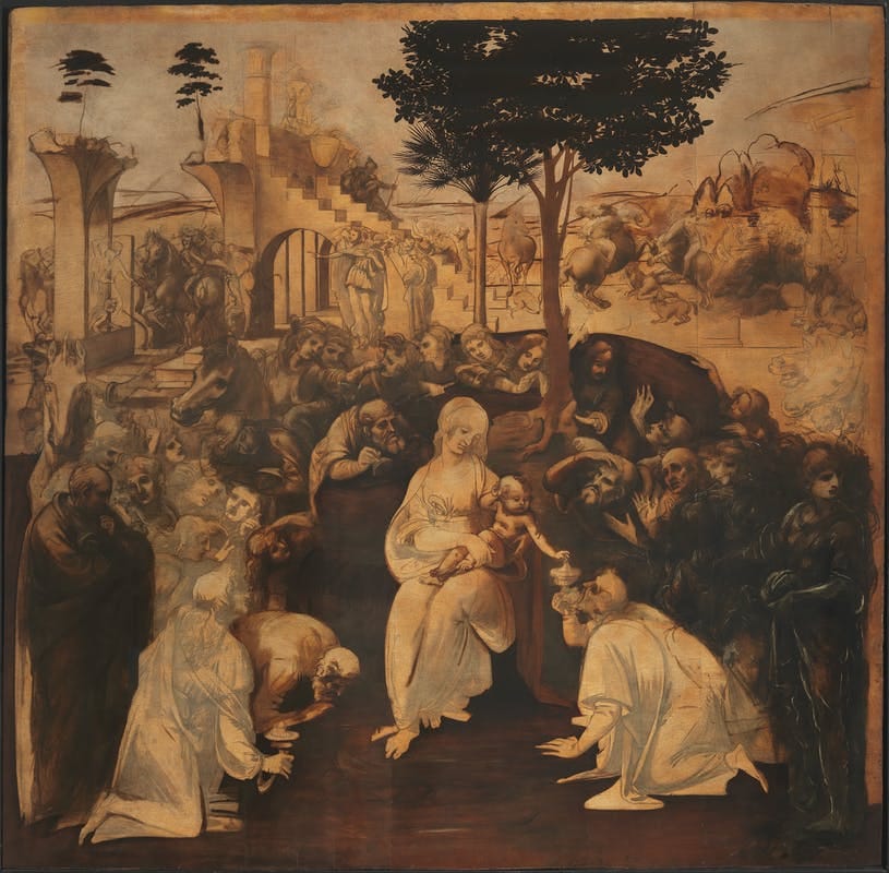 The Adoration of the Magi - by Leonardo Da Vinci