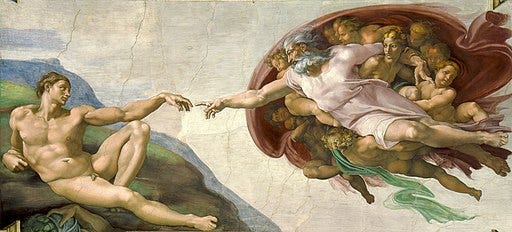 Michelangelo - Creation of Adam (cropped)