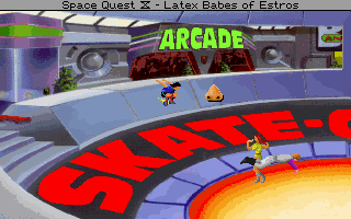 Space Quest IV: Roger Wilco and the Time Rippers DOS The shopping mall is undoubtedly one of the coolest locations in the entire series. Where else can you go zero-gravity skating?..
