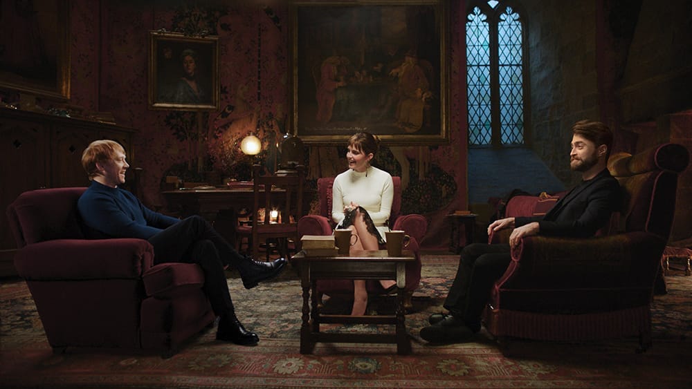 Rupert Grint, Emma Watson, and Daniel Radcliffe reunite to discuss the Harry Potter films