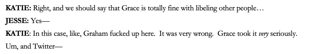 Katie Herzog and Jesse Singal do not understand the first principles of “free speech,” and are not qualified to write or broadcast on this topic.