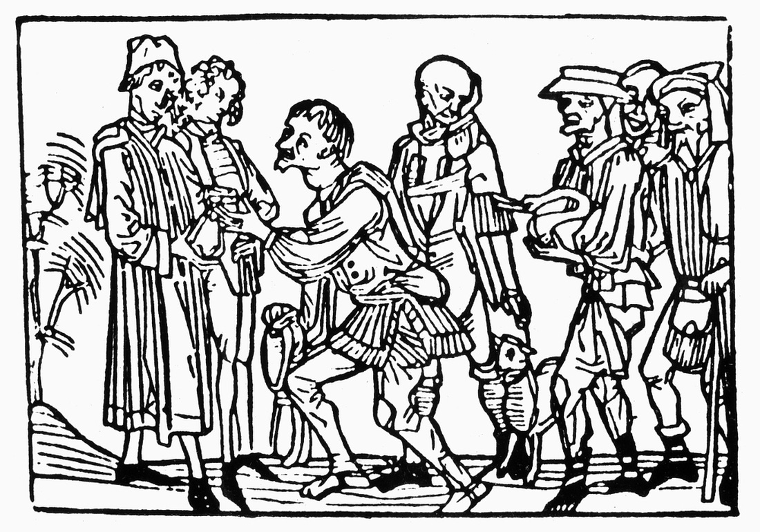 Peasants Paying Taxes. /Npeasants Paying Taxes To Their Lord In Both Money  And In Livestock. Woodcut, 15Th Century. Poster Print by Granger Collection  - Item # VARGRC0028131 - Posterazzi