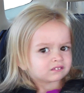 GIF of a toddler with an expression of uncertainty