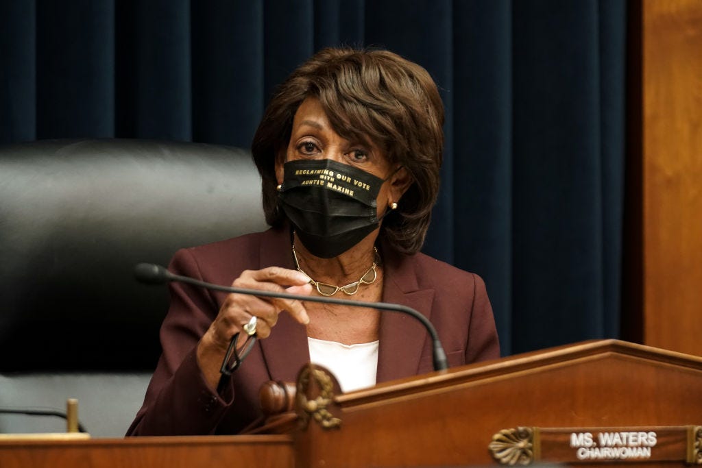 House Financial Services Committee Chairwoman Maxine Waters, D-CA, presiding in December. Waters led today’s inquiry into Robinhood. (Getty Images)