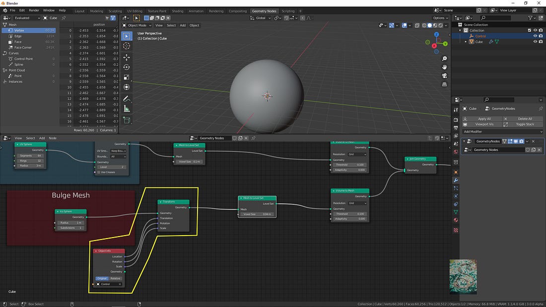 Now we can use the empty to animate the IcoSphere.