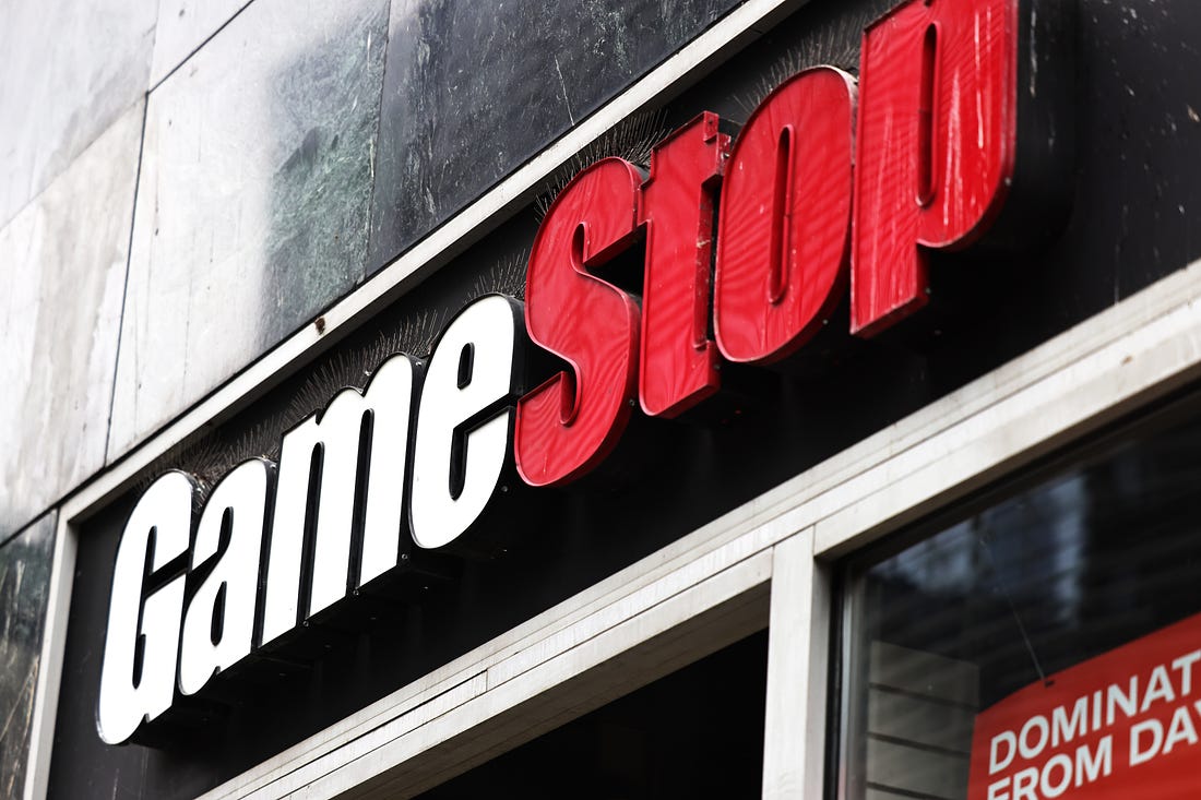 Exterior of a GameStop. Its price has been manipulated by Redditors Michael M. Santiago/Getty Images