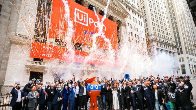 UiPath at company's IPO at the New York Stock Exchange.