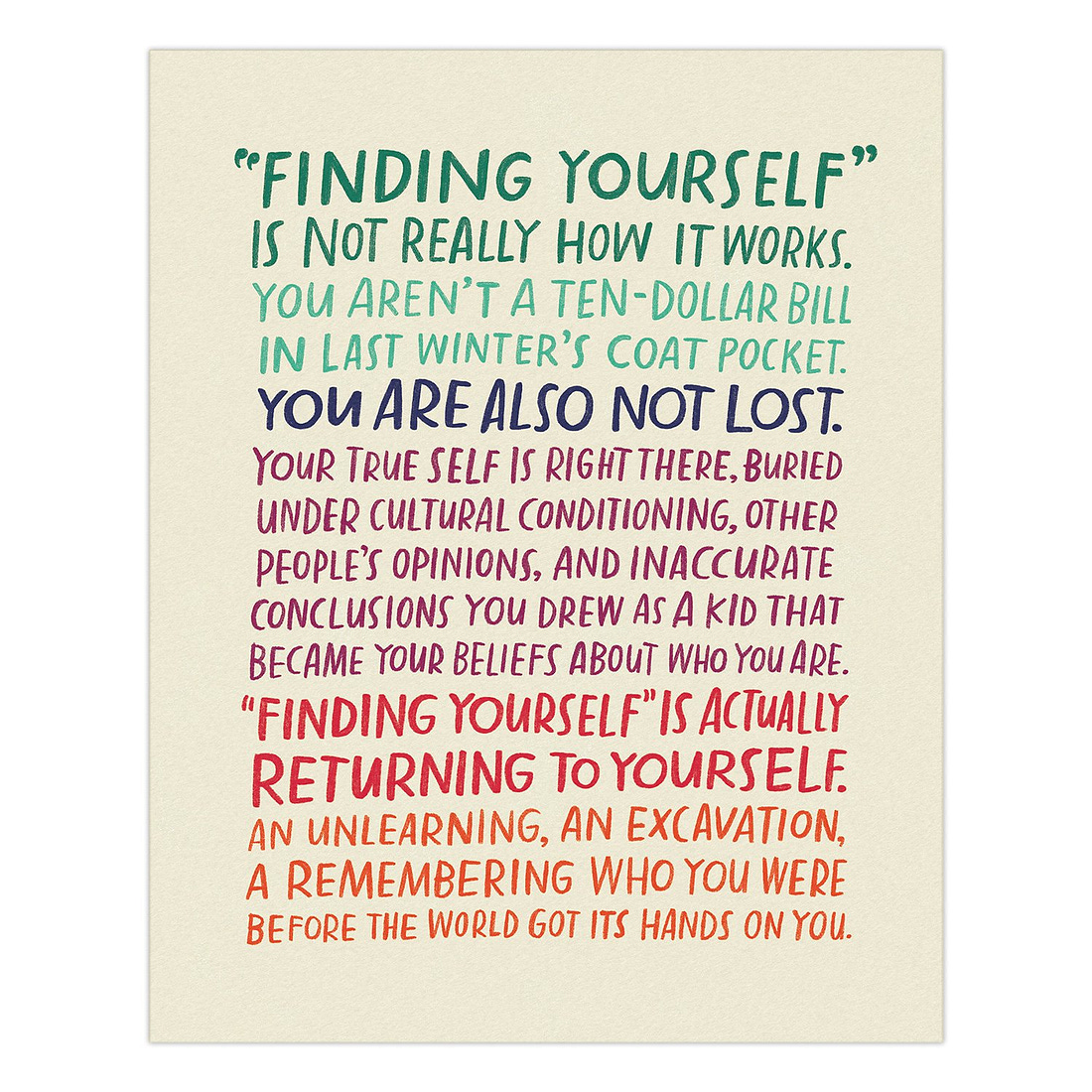 Finding Yourself Art Print | Emily McDowell & Friends