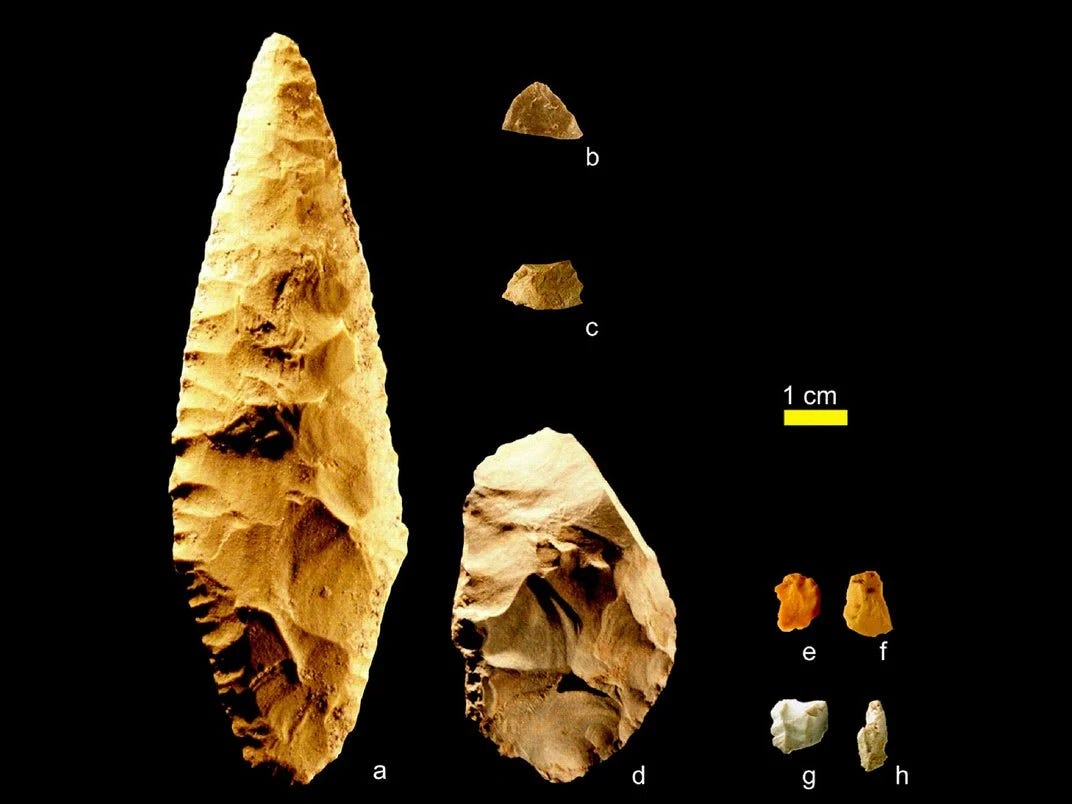 Among the myriad other artifacts, archaeologists found stone tools dating to roughly 11,000 years ago. Fedje et al.
