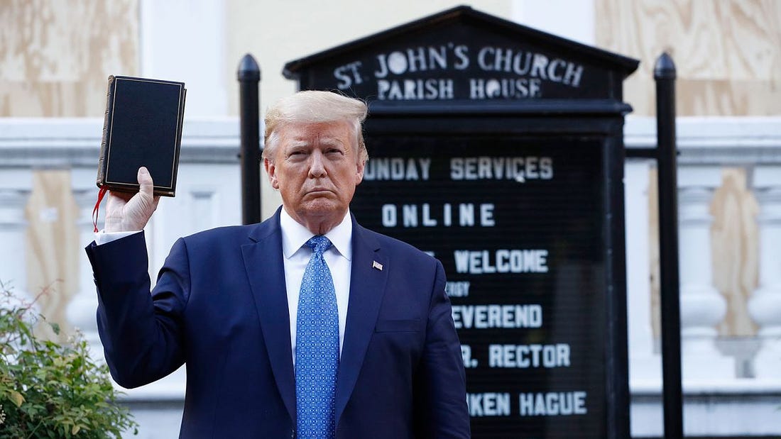 Trump risks backlash from evangelicals with "tone-deaf" Bible ...