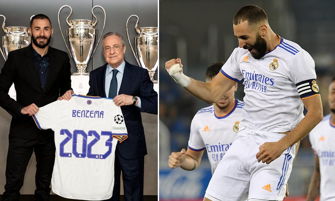 Real Madrid hand Karim Benzema a new deal until 2023... with a release  clause worth a billion euros | Daily Mail Online