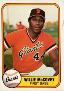 Willie-McCovey-1980-San-Francisco-Giants-Orange-Alternate-Jersey - 1980s  Baseball