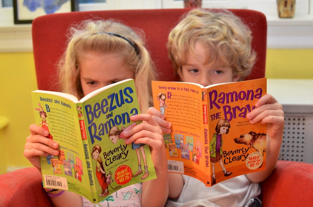The Kids Reading Ramona Books In Honor Of Beverly Cleary's 100th Birthday