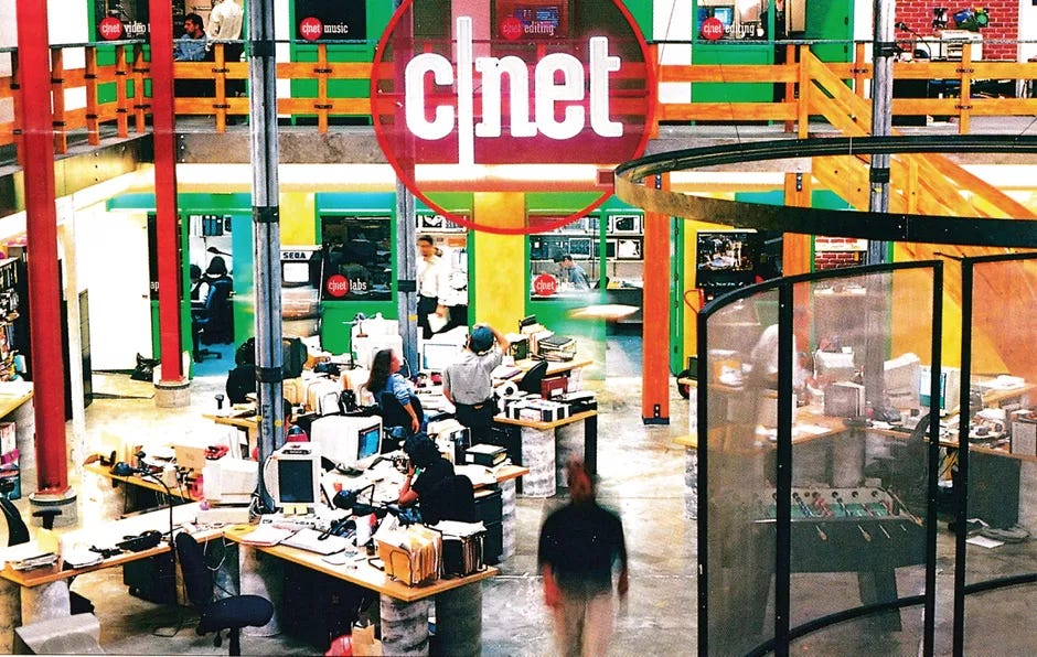 Photo of CNET headquarters circa 1996