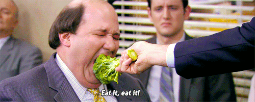 Eating broccoli