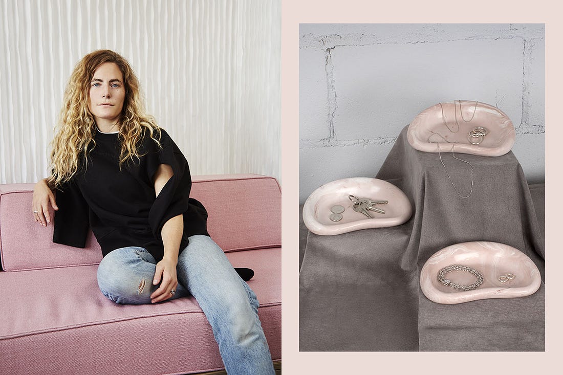 Furniture designer Mary Ratcliffe and the Catch All from her new small objects collection