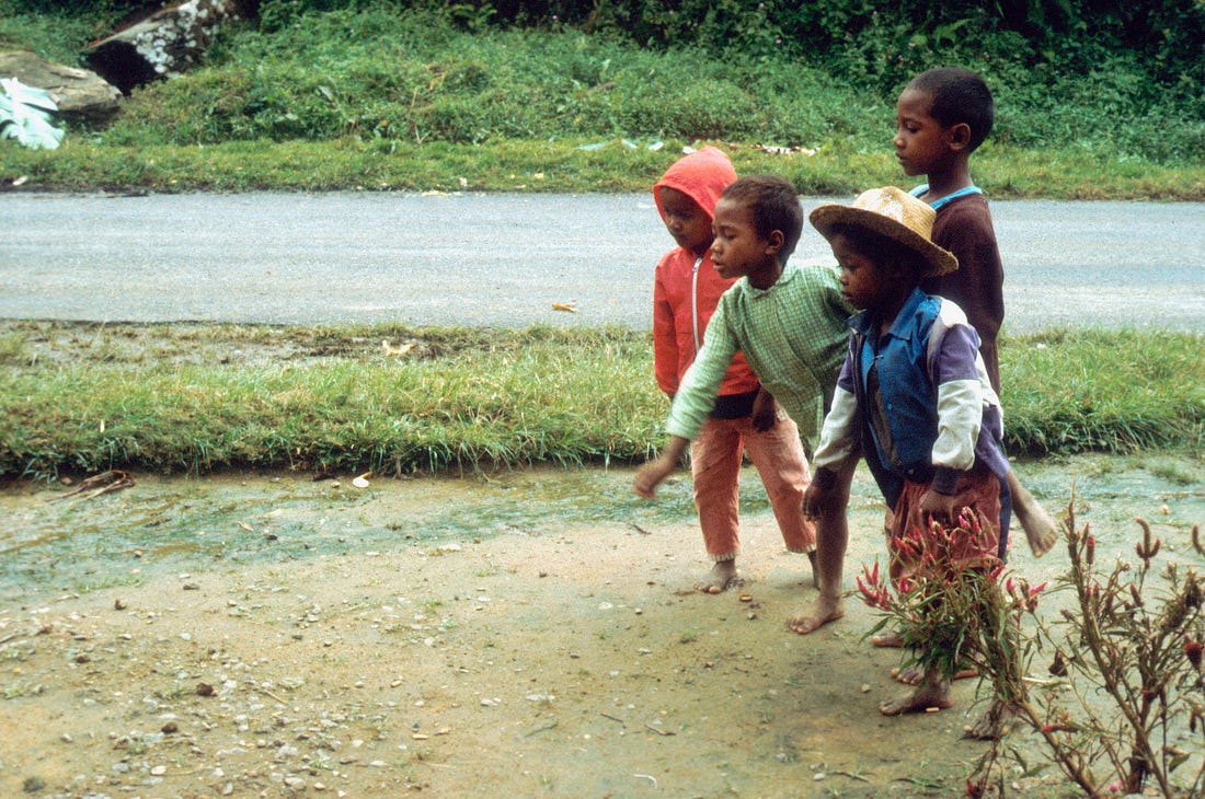 Children in Ranomafana, Madagascar, 1993. Photo by Bret Weinstein