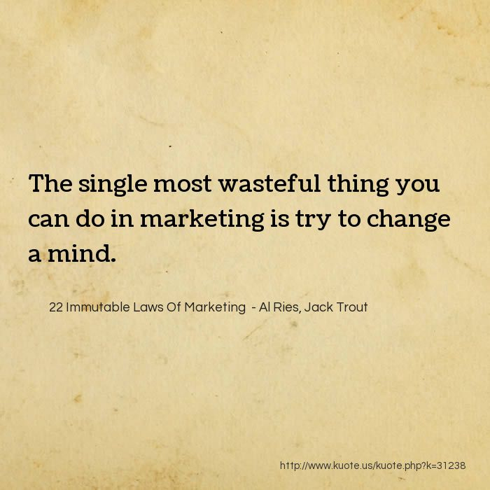 4th chapter of 22 immutable laws of marketing