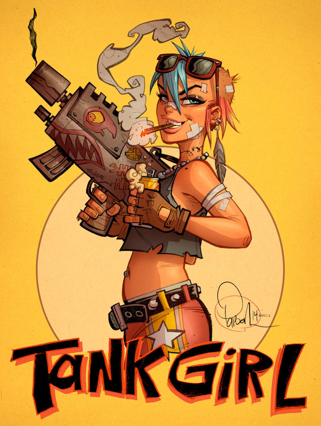 Delve into the post apocalyptic world of Comic&#39;s foul-mouthed heroine: Tank  Girl - the girl U want