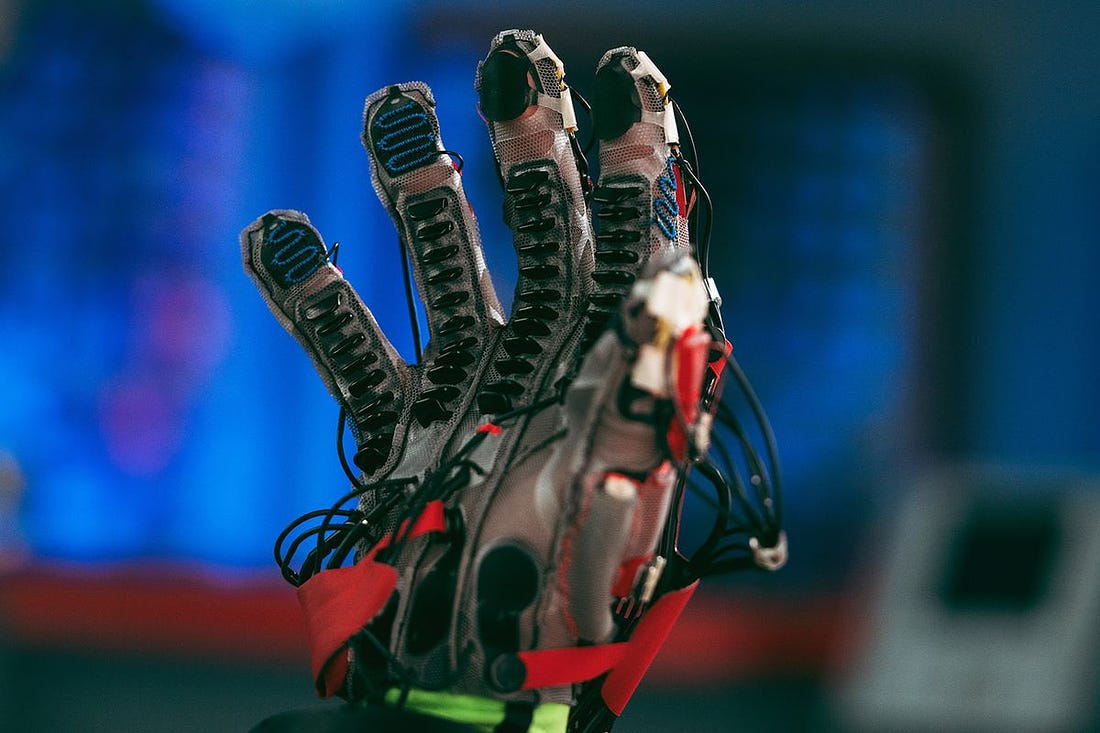 A Meta haptic glove prototype