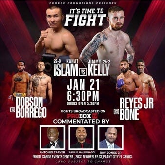 Kanat Islam vs. Jimmy Kelly, It's Time to Fight | Boxing Bout | Tapology