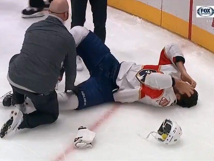 NHL's Aaron Ekblad Suffers Gruesome Knee Injury, Leaves Ice On Stretcher