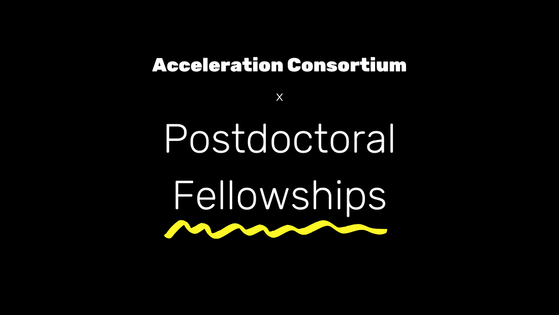 GIF that says Acceleration Consortium x Postdoctoral Fellowships