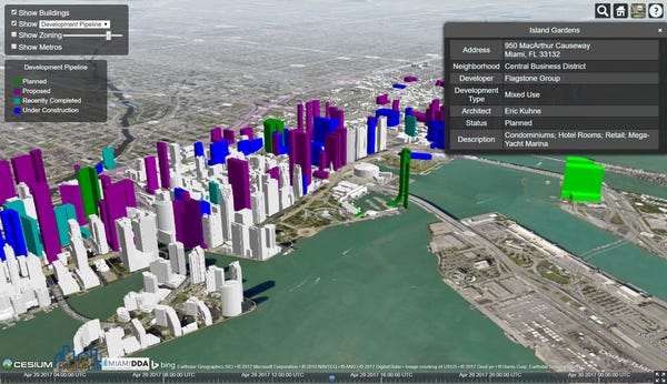 Explore Downtown Miami on the browser in 3D