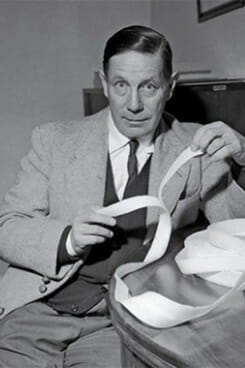 image of George de Mestral, creator of Velcro hook and loop fastening system used analogical thinking