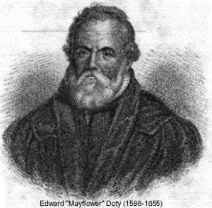 Edward Doty Sr 1599 - 1655 England | Mayflower ancestry, Family history,  Family tree