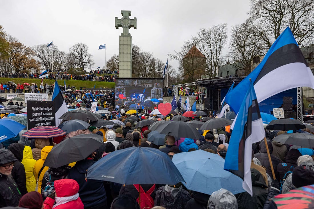 Акция протеста в Таллине увеличила раскол в обществе по вопросу вакцинации